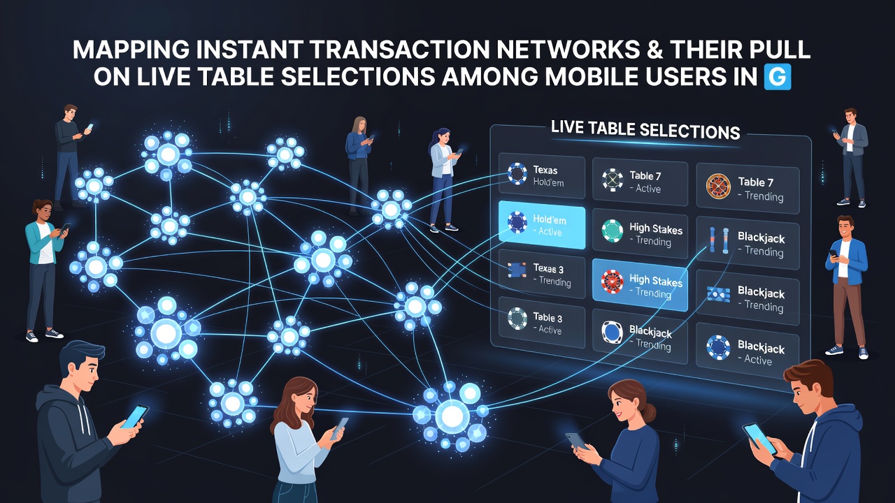 Mobile Nutzer interagieren mit Live-Tischen über schnelle Transaktionsnetzwerke